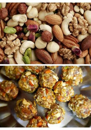 ड्राई फ्रूट्स के लड्डू(dry fruits laddu recipe in hindi) रेसिपी मुख्य फोटो