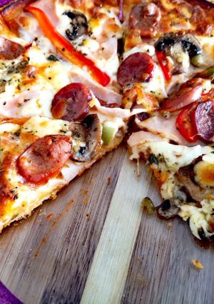 Una foto de Pizza casera