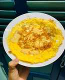 Trứng chiên nấm kim châm, đậu hủ