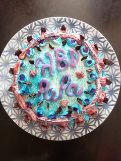 A picture of Almond coconut vanilla cake💝.