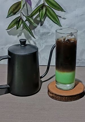 Foto resep Es Kopsundan (Kopi Susu Pandan)