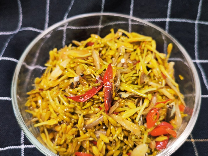 Resep Oseng bunga pepaya + teri yang Bikin Ngiler