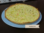 Una foto de quiche de salmón
