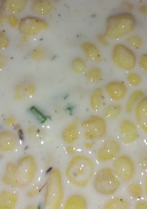 A picture of Besan Boondi Raita.