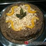 Νηστίσιμη τούρτα σοκολάτας με κρέμα χαλβά