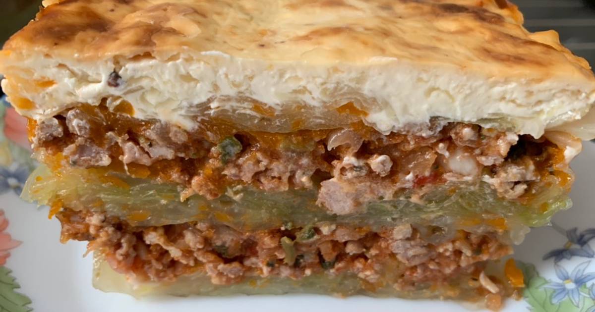 Lasaña o pastel de repollo y carne Receta de jram53 ?‍???- Cookpad