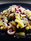 Fusilloni con calamari e radicchio tardivo trevigiano