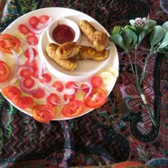 Paneer vegetables corn cutlets A picture of Paneer vegetables corn cutlets.