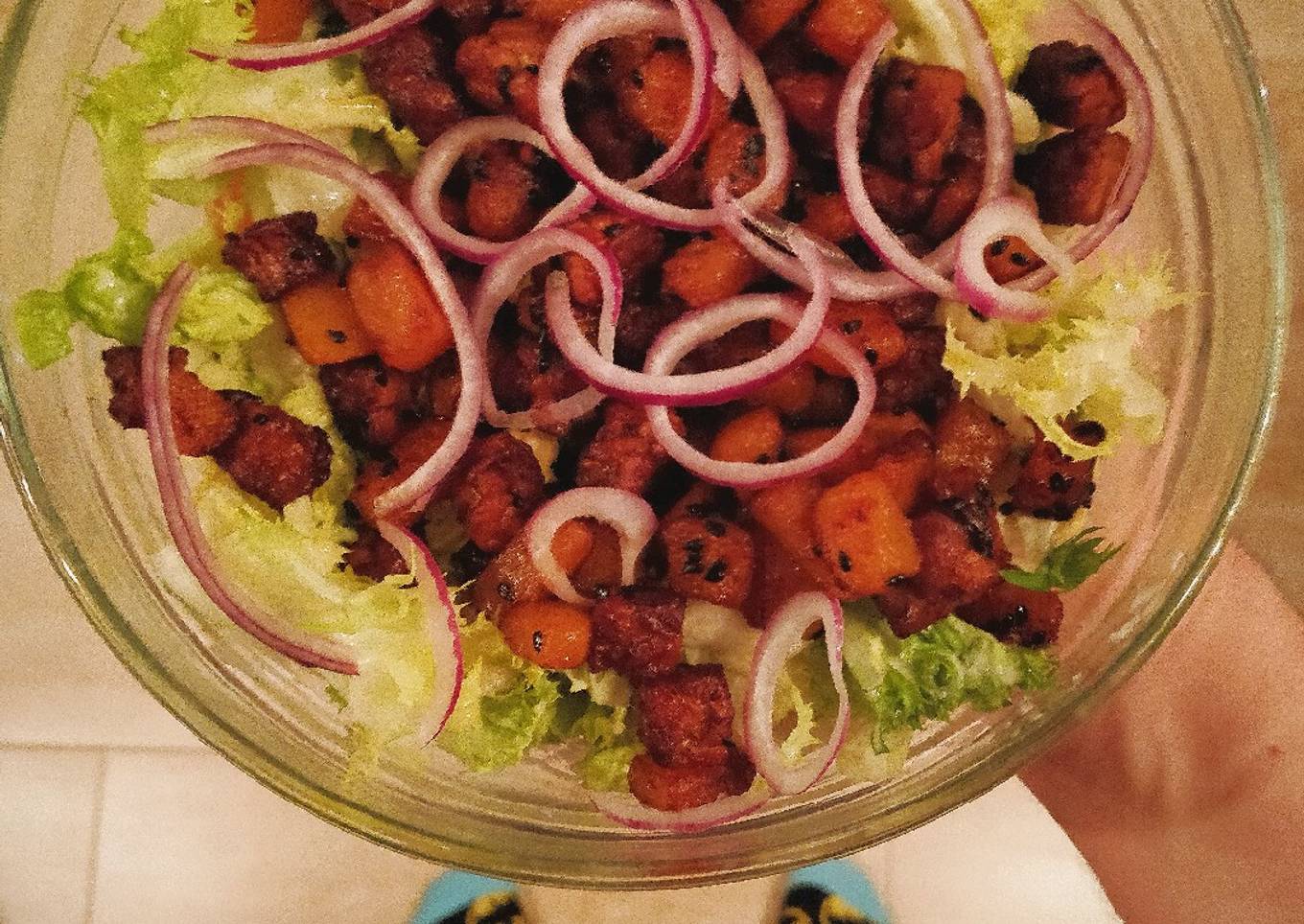 Ensalada con Tempeh y calabaza