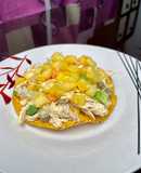 Tostadas tropicales de pollo