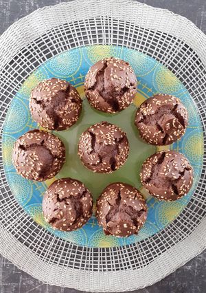 Une photo de Muffins au Chocolat et Sésame Blond / Healthy