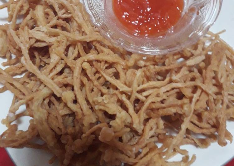 Resep Jamur enoki crispy berhari hari Anti Gagal