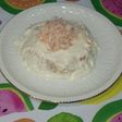 Crudités con surimi rallado