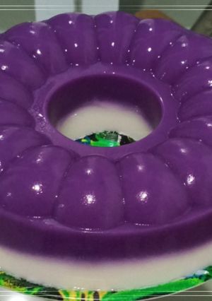 Foto resep Puding Ubi Ungu lapis santan