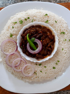 A picture of Rajma Chawal.