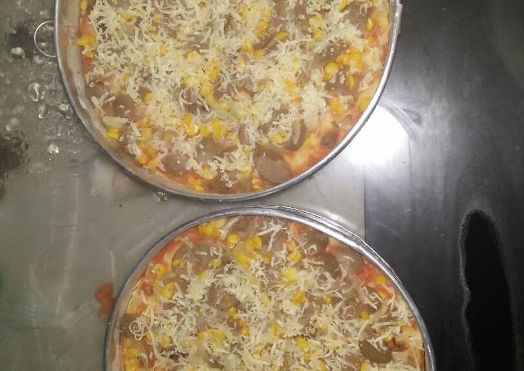 Pizza sosis jagung manis