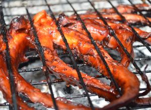 Una foto de Calamar con salsa bbq