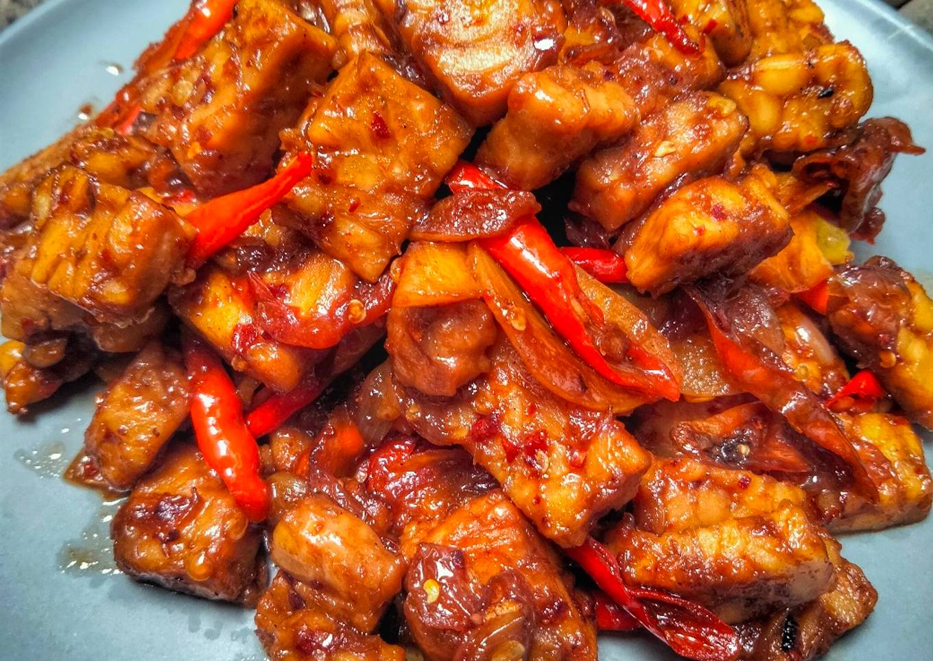 Oseng Tempe Kecap Pedas