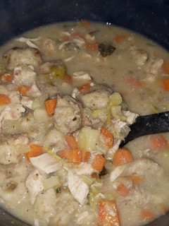 A picture of Leftover Stuffing Dumplings.