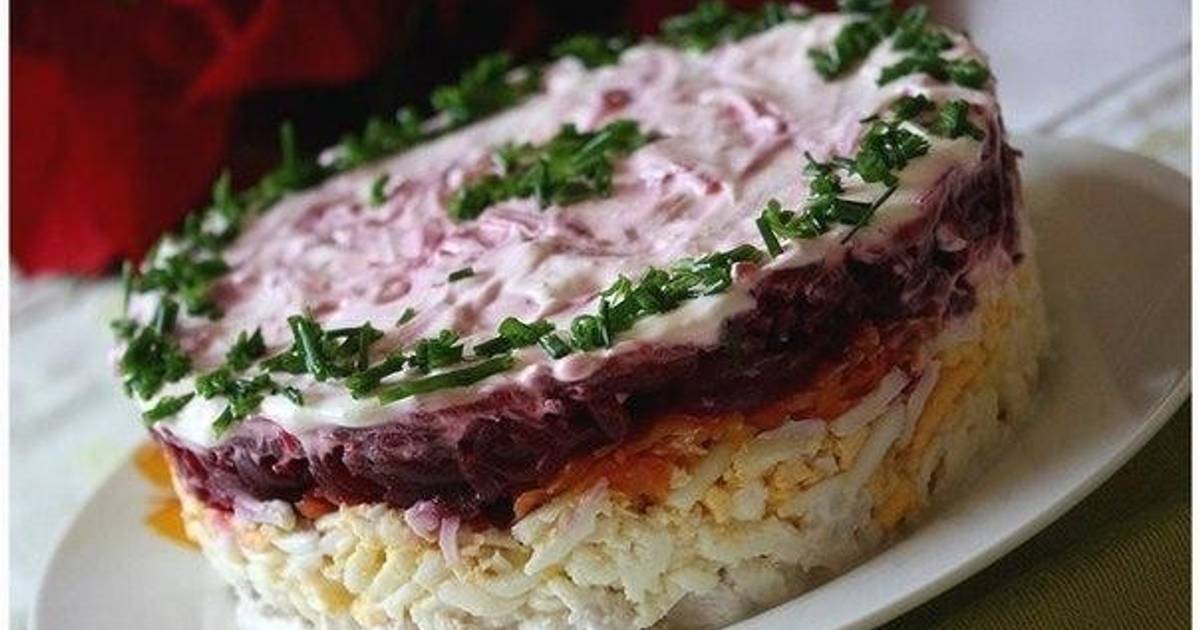 Салат генерал со свеклой рецепт с фото пошагово с курицей