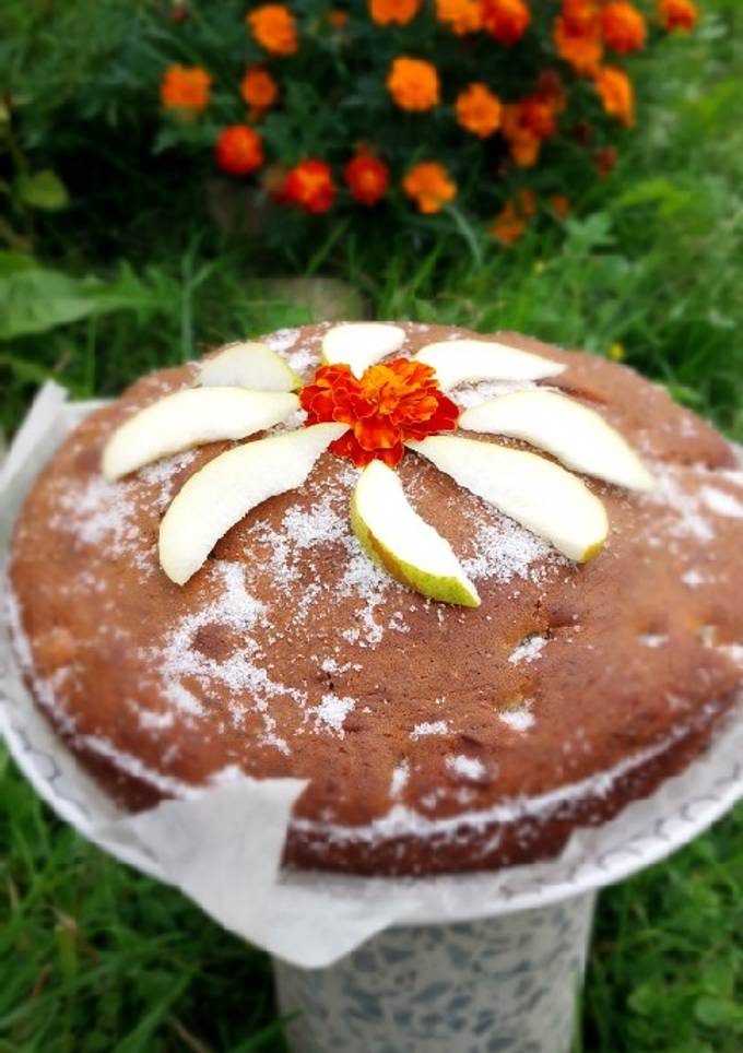 Маковий пиріг з грушею