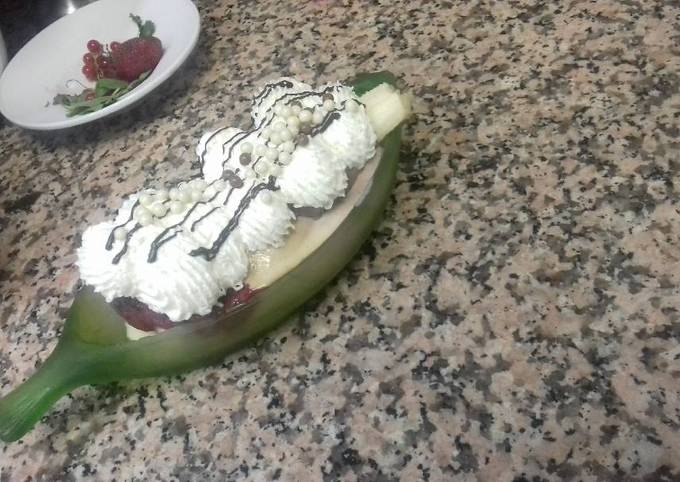 Easiest Way to Prepare Real Banana split for Breakfast Recipe