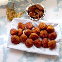A picture of Gulgule (dry fruits flavoured).