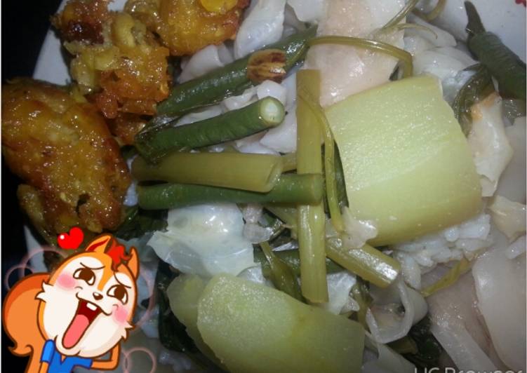 Resep Jangan Asem Kangkung+ (dadar jagung) suegeeeer yang Sempurna
