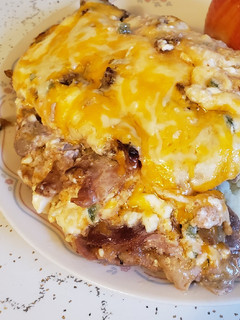 A picture of Brad's bacon jalapeno popper pork chops.