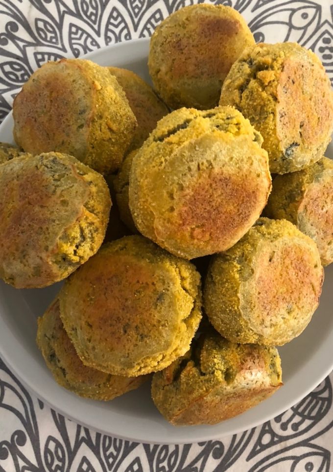 Una foto de Croquetas de pescado, pencas y arvejas