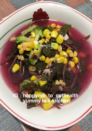 Foto resep Bayam Merah Kuah🌿 (Vegan-Plant Based)