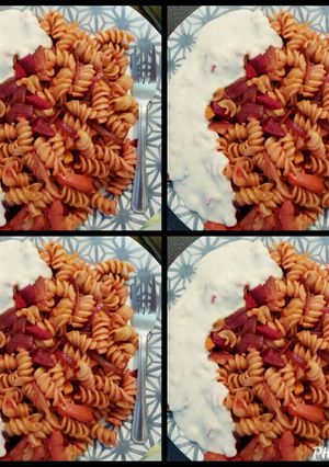 A picture of Beetroot pasta.