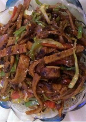 A picture of Chapati Noodles (leftovers chapatis)Healthy version of noodles for ur kids easy to make.