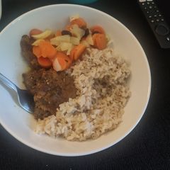 A picture of Slow cooked beef bowl.