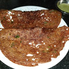A picture of Instant Ragi Dosa / Finger Millet Crepe.