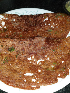 A picture of Instant Ragi Dosa / Finger Millet Crepe.