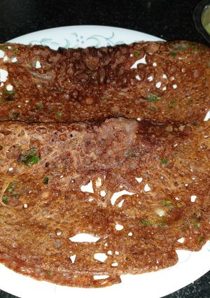 A picture of Instant Ragi Dosa / Finger Millet Crepe.