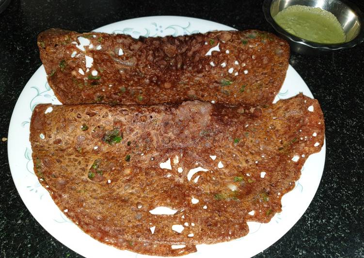 Easiest Way to Make Perfect Instant Ragi Dosa / Finger Millet Crepe | Easy Recipe For Two