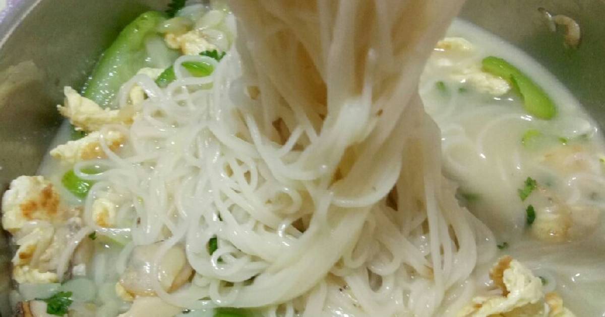 絲瓜蛤蜊蛋麵線食譜與作法by 茙茙 Cookpad