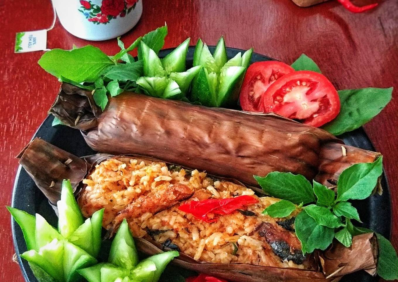 Nasi Bakar Pindang Bumbu Rujak