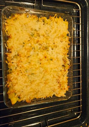 Une photo de Gratin de pâtes aux courgettes facile et rapide