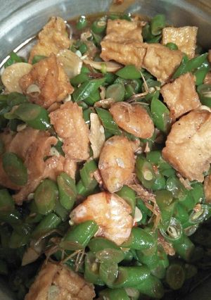 Foto resep Tumis buncis udang pedas simpel