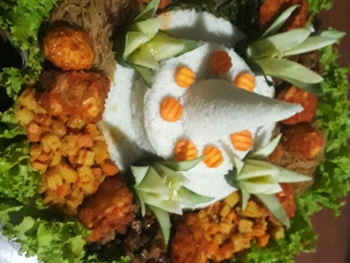 Cara Gampang Menyiapkan Resep Tumpeng mini segoh gurih😍 yang Bisa Manjain Lidah Anti Ribet, Mantap