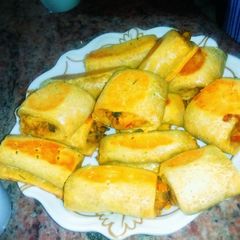 Baked fish roll A picture of Baked fish roll.