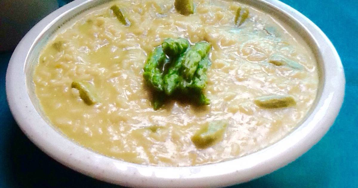 Risotto de espárragos verdes con caldo de alcachofas Receta de Olga