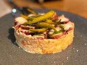 Una foto de carpaccio de verdura