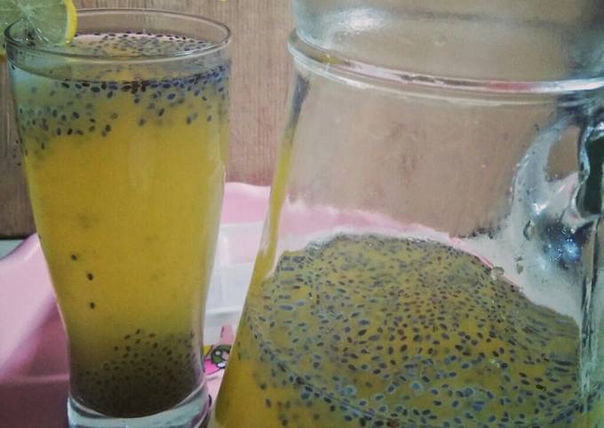 Resep es jeruk peras,selasih,gula batu Anti Gagal