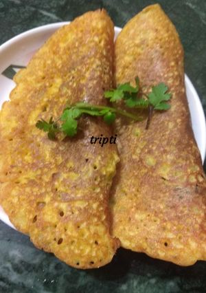 A picture of Maize flour chilla.