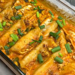 One Pan Potsticker Bake (Vegan) A picture of One Pan Potsticker Bake (Vegan).