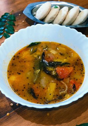 अरहर दाल सांबर (arhar dal sambar recipe in Hindi) रेसिपी मुख्य फोटो